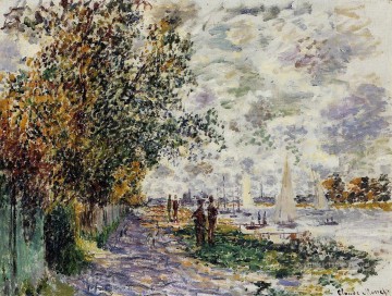 La berge au Petit Gennevilliers Claude Monet Peinture à l'huile